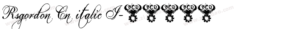 Rsgordon Cn italic I字体转换